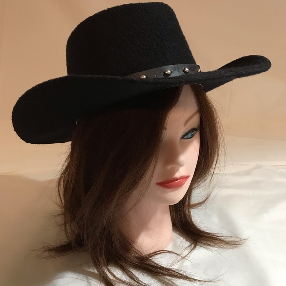 Pigalle Black Hawk Crushable Gambler Cowboy Hat - Picture 3 of 6